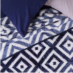 Blanket Velour Single Tribal Blue Boreas